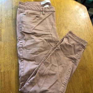 Stretchy pale pink jeans